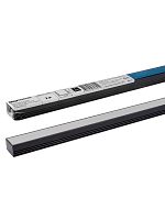 Алюминиевый профиль накладной черный 1612 (2 м), матовый рассеиватель, 2 заглушки, 3 крепежа TDM | код SQ0331-0492 | TDM