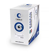 Cabeus UTP-4P-Cat.5e-SOLID-LSZH-BL Кабель витая пара UTP (U/UTP), категория 5e, 4 пары (24 AWG), одножильный, синий, LSZH, нг(А)-HF, (305 м), системная гарантия 25 лет. | код 9777c | Cabeus