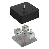 Коробка огнестойкая для кабель-канала 40-0450-FR6.0-6 Е15-Е120 RAL9005 75х75х30 (87 шт/кор) Промрукав | код 40-0450-9005-FR6.0-6 | ПРОМРУКАВ