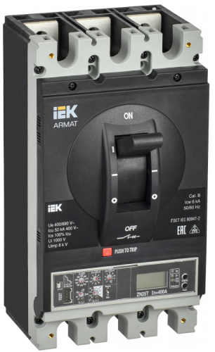 ARMAT Авт. выкл. лит. корпус 3P H 50кА 400А эл. пр. IEK | код AR-MCCB-3H-050-0400A-ELPC | IEK