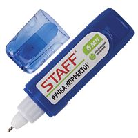 Ручка-корректор STAFF, 6 мл, металлический наконечник, плоский корпус, 227569 | код 227569 | STAFF