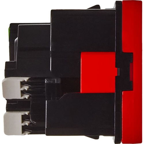 Розетка с заземлением - безвинтовые зажимы - без шторок 16А 250В - 45°- 2 модуля - красный | код 4525058 | Legrand фото 3
