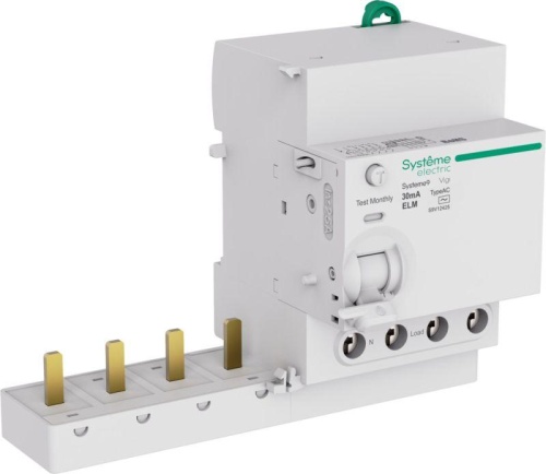 Блок диф. тока (БДТ) 25A 4P 30мА Тип-AC 400В Systeme9 | код S9V12425 | Systeme Electric