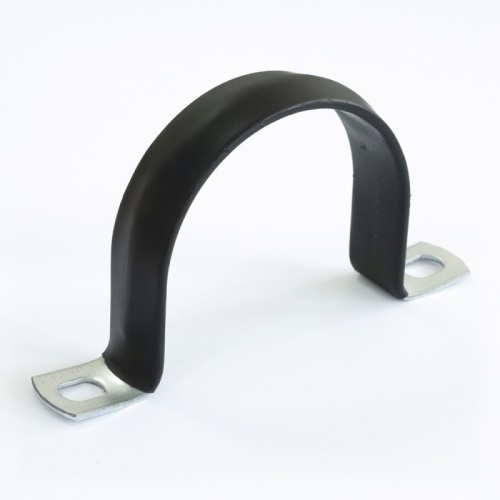 Скоба металлическая двухлапковая с полимерным покрытием СМД-П d60-63 мм (50шт/200шт уп/кор) Промрукав | код PR08.6022 | ПРОМРУКАВ