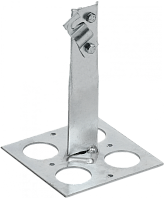 Дер. пр. кр. 6-10мм вин. пл. кр. h=150мм оц. сталь IEK | код ZDP85-11-6-16-150 | IEK