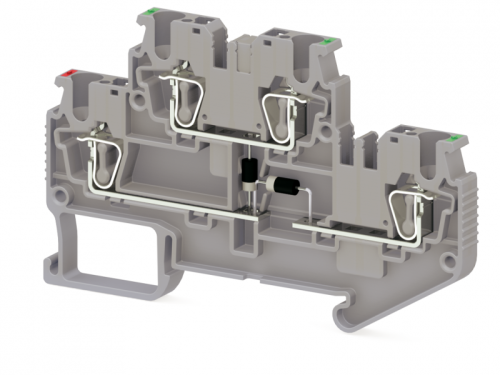 311 489, Пружинная клемма серии SRD 2,5-F2D-B (Серый) | код 0.0.0.3.11489 | KLEMSAN