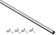 Профиль для LED ленты 1607 прямоугольный компл. аксессуаров алюм. опал черн. (дл.2м) IEK LSADD1607-SET1-2-N1-1-K02