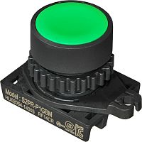 Головка кнопки S2PRU-P3G, зеленая 28мм с самовозвратом под подсветку, монтажное отверстие 22/25мм, без принта | код A8026-A5550001413 | РЕЛЕ И АВТОМАТИКА