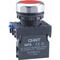 Кнопка управления NP8-01BN/4 без подсветки красн. 1НЗ IP65 (R) | код 667231 | CHINT