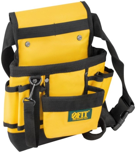 Пояс для инструмента одинарный, полиэстер, 9 отделений, 2 петли для инструмента | код 12515 | FIT