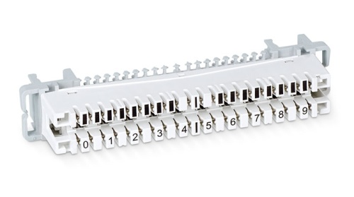 Cabeus DM-10P-P Плинт размыкаемый на 10 пар, крепление на хомут и штангу, маркировка 0-9 | код 7236c | Cabeus