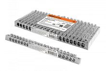 Шина N нулевая 6х9мм 20/2 (20 групп/крепеж по краям) никелированная инд. стикер TDM | код SQ0801-0342 | TDM