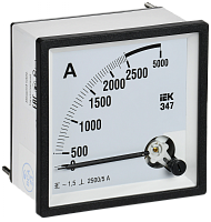Амперметр Э47 2500/5А кл. точн. 1,5 96х96мм IEK | код IPA20-6-2500-E | IEK