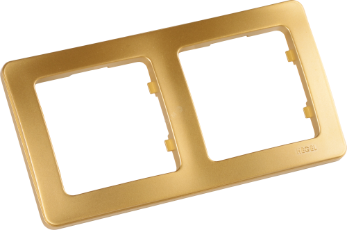 MASTER Рамка на 2 поста, золото | код Р402-07 | HEGEL