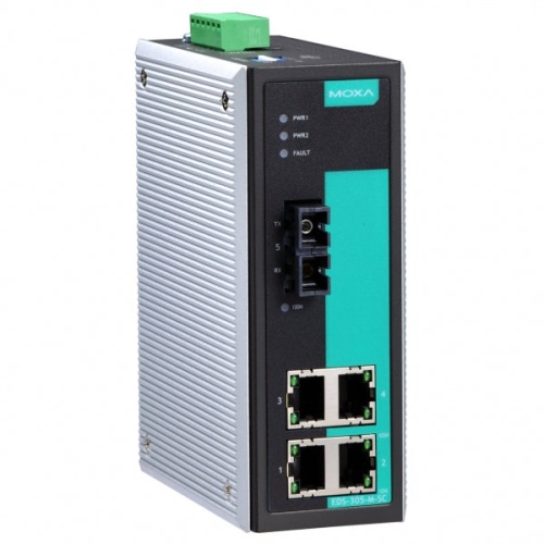 Коммутатор EDS-305-S-SC Ethernet Server 4 10/100BaseTx ports,1 single mode(15Km) 100Fx port | код 00-01131273 | MOXA Коммутатор EDS-305-S-SC Ethernet Server 4 10/100BaseTx ports,1 single mode(15Km) 100Fx port | код 00-01131273 | MOXA