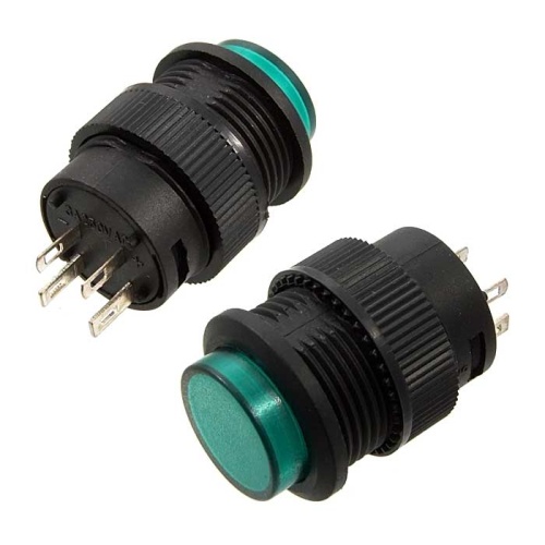 Кнопочный переключатель RUICHI R16-503BD-G без замка | код 83050 | Ruichi