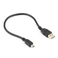Кабель USB 2.0 Cablexpert CC-5PUSB2D-0.3M, мультиразъем USB, AM/miniB 5P, 30cм, черный, пакет | код CC-5PUSB2D-0.3M | Cablexpert