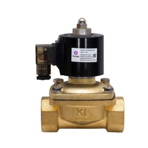 Клапан электромагнитный соленоидный 1' СК-11-25 двухходовой, нормально закрытый НЗ, 220В латунь | код 00000011327 | РОСМА Клапан электромагнитный соленоидный 1' СК-11-25 двухходовой, нормально закрытый НЗ, 220В латунь | код 00000011327 | РОСМА