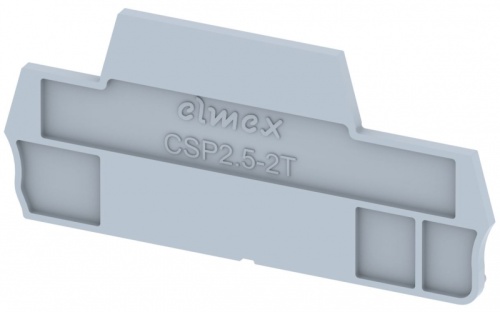 Концевая пластина для клемм, серая CSP2.5-2T-GREY | код 3910920000 | Elmex