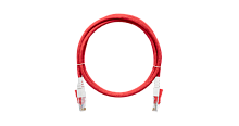 Шнур коммутационный NIKOMAX с замком U/UTP 4 пары, Кат.5е (Класс D), 100МГц, 2хRJ45/8P8C, T568B, многожильный, BC (чистая медь), 24AWG (7х0,195мм), LSZH нг(А)-HFLTx, красный, 0,5м | код NMC-PC4UD55B-005-CS-RD | NIKOMAX