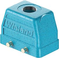 Крышка на кабель, взрывозащищенного разъема REVOS Ex, Size 10, без уплотнителя, 1 отверстие с резьбой для кабельных вводов M25x1,5, с верхним расположением, без защелок, материал корпуса: цинковый сплав | код 70.354.1036.1 | Wieland