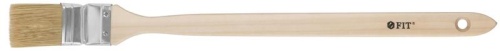 Кисть радиаторная натуральная светлая щетина деревянная ручка 1.5дюйм (38мм) FIT 01214 фото 4