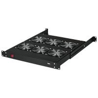 Полка вентиляторная TLK, 19, 1U, 6 вентиляторов, Г520мм, без шнура питания, черная | код TLK-VP6-BK | TLK