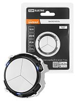 Выключатель 3-кл. 16А 250В проходной кнопочный механизм белый, Байкал TDM | код SQ1819-0027 | TDM