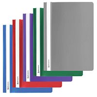 Скоросшиватель пластиковый BRAUBERG, А4, 130/180 мкм, ассорти, 221820 | код 221820 | BRAUBERG