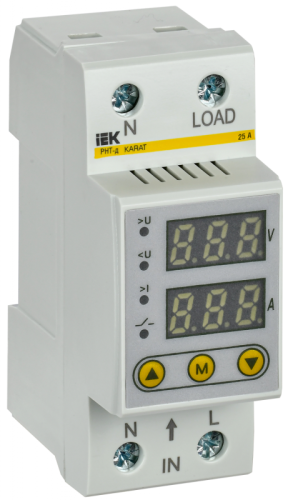 Реле напряжения и тока РНТ-д однофазное 36мм 25А IEK | код IVC21-1-25 | IEK
