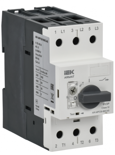 ARMAT Авт. выкл. защиты двигателя B6 GV2P 32-45А IEK | код AR-MPCB-B6C45 | IEK ARMAT Авт. выкл. защиты двигателя B6 GV2P 32-45А IEK | код AR-MPCB-B6C45 | IEK