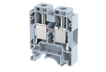 Клемма проходная винтовая 25 мм2, на 2 подключения, серая KUT25(G) | код 1107010000 | Elmex