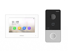 Комплект IP видеодомофона (вызывная панель + монитор) (DS-D100IKWF) | код 305302396 | HiWatch