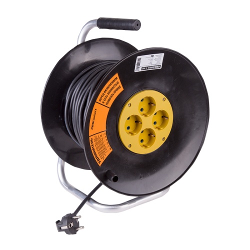 Удлинитель силовой на катушке 4 гнезда с/з 50 м 3х1,5 мм кв OPTIMA PROCONNECT | код 11-7611 | PROCONNECT Удлинитель силовой на катушке 4 гнезда с/з 50 м 3х1,5 мм кв OPTIMA PROCONNECT | код 11-7611 | PROCONNECT