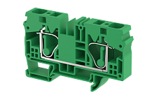 Клемма проходная пружинная 16 мм2, на 2 подключения, зеленая SQ16-GREEN | код 2106010003 | Elmex