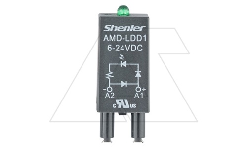 Модуль AMD-LDD1, зеленый LED+диод, 6_24VDC, поляризация +А1/-А2, черный, для SRU, SKF14, SKC, SKB, STB, SRC*-E, GZT, GZM, GZS, GZMB, ES32 | код AMD-LDD1/6_24VDC| Shenler Модуль AMD-LDD1, зеленый LED+диод, 6_24VDC, поляризация +А1/-А2, черный, для SRU, SKF14, SKC, SKB, STB, SRC*-E, GZT, GZM, GZS, GZMB, ES32 | код AMD-LDD1/6_24VDC| Shenler