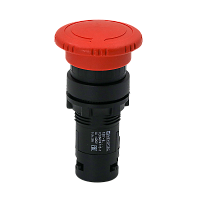 Кнопка грибовидная красная, возврат поворотом c фиксацией, O 40 мм, 1NC, IP54, пластик MTB7-ES542 | код 132698 | MEYERTEC
