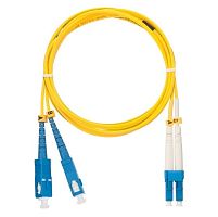 Патч-корд NMF-PC2S2C2-SCU-LCU-001 волоконно-оптический переходн. одномод. 9/125мкм стандарта OS2 SC/UPC-LC/UPC двойн. LSZH нг(В)-HFLTx 2мм желт. 1м NIKOMAX NMF-PC2S2C2-SCU-LCU-001