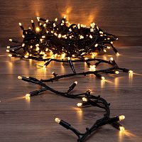 Гирлянда Кластер 10 м, 200 LED, черный каучук, IP67, соединяемая, цвет свечения теплый белый NEON-NIGHT | код 315-256 | NEON-NIGHT