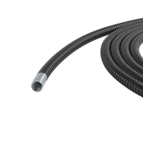 Металлорукав DN 15мм в ПВХ изоляции D внутренний 15.5 мм D наружный 19.5 50 м цвет черный | код 6071R-015N | DKC Металлорукав DN 15мм в ПВХ изоляции D внутренний 15.5 мм D наружный 19.5 50 м цвет черный | код 6071R-015N | DKC