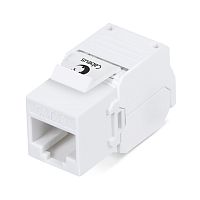 Cabeus KJ-RJ45-Cat.6A-180-Toolless Вставка Keystone Jack RJ-45(8P8C), 180 градусов, категория 6A, без инструмента Toolless, белая | код 7964c | Cabeus