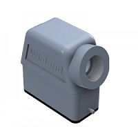 Крышка на кабель, разъема REVOS, Size 10/15, с уплотнителем, без защелок, с резьбовым удлинителем для кабельных вводов M20x1,5, с боковым расположением, материал корпуса: алюминиевый сплав | код 76.350.1535.2 | Wieland