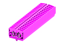 254319 Клемма TB 1-1 проходная фронт. подключение с защелк.ножками, сеч. 2.5мм2, розов., шт | код 254319 | SUPU