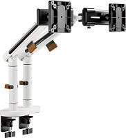 Кронштейн для мониторов Ultramounts UM727W белый 17-32 макс.9кг крепление к столешнице поворот и наклон | код 2003221 | ULTRAMOUNTS