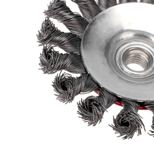 Щетка коническая для УШМ крученая стальная проволока 115 мм М14 | код KR-91-1202 | REXANT фото 3