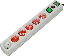 Сетевой фильтр Most LRG 3м (6 розеток) белый (пакет ПЭ) | код 359268 | MOST