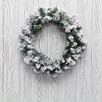 Заснеженный еловый венок NEON-NIGHT 45 см, ПВХ | код 307-147 | NEON-NIGHT