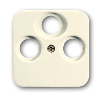 Накладка (центральная плата) для TV-R-SAT розетки, серия Bush-Duro 2000 SI, цвет слоновая кость | код 1724-0-1747 | ABB