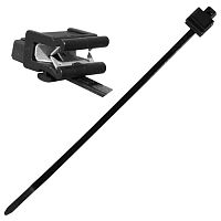 Кабельная стяжка с металлическим фиксатором RUICHI, 198х4.8 мм, размещение жгута поперечное вдоль, цвет черный | код 112673 | Ruichi