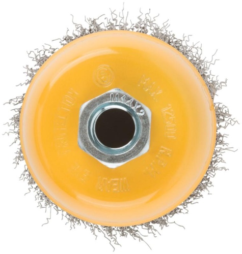 Кордщетка-чашка, гайка М14, волнистая проволока, нержавеющая сталь 75 мм | код 38842 | FIT фото 5 Кордщетка-чашка, гайка М14, волнистая проволока, нержавеющая сталь 75 мм | код 38842 | FIT фото 5